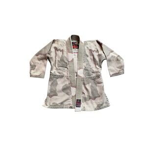 Fuji Kids BJJ Gi Size 00 Camo Brazilian Jiu Jitsu Uniform Jacket Top
